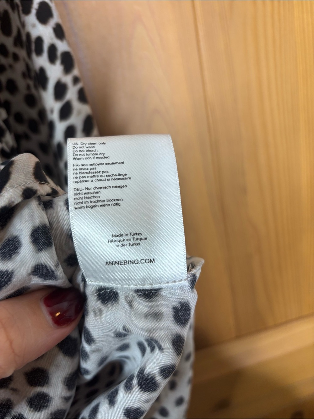 Anine Bing Kingston Long Sleeve Leopard-Print Mini Dress in Size Large - Picture 9 of 12
